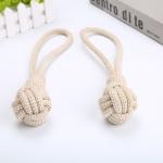 Beige Colors Long Size34cm Beige Cotton Dog Chew Rope Plush Toys