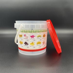 China Eco Friendly Round Small Plastic Food Grade Buckets For Snacks And Nuts wholesale