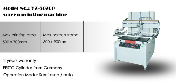 YZ-5070P flat poster paper vertical silk screen printing machine with vacuum
