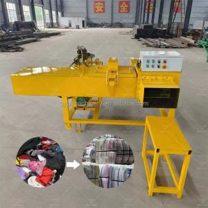 China Fully Automatic 7.5kw Hydraulic Weighing Used Clothes Rags Baling Machine Bagging Machine wholesale