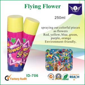 China Eco Friendly Colorful Party String Spray 250ml , Celebration Flying Flower wholesale