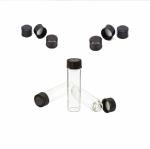 Pack of 100 Glass Vials with Black Phenolic Screw Caps (4ml, Clear) Dram Amber