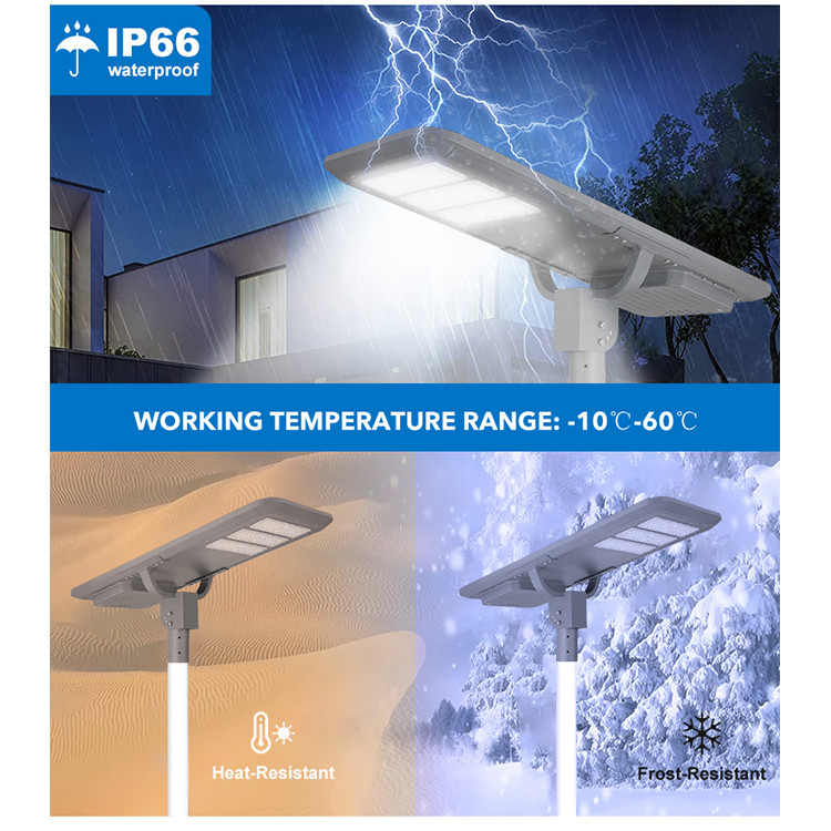 SMD5054 3000-8000K Ip65 Waterproof Solar Led Street Light 6V Polycrystalline