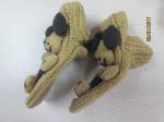 Fashion Indoor Floor Socks Cozy Stripe Socks--cute dog--knitted Sock with slip