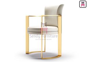 China Electroplating Brass High Back Dining Room Chairs With Stainless Steel Leg wholesale