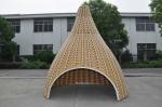 Outdoor Rattan Daybed , KD Nestrest For Beach / Poolside / Hotel
