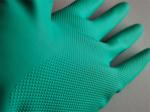 15mil 3D Diamond Grain Nitrile Heavy Duty Industry Gloves Flocking Puncture