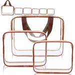 6pcs Zipper Closure Portable Waterproof Cosmetic Bags For Travel
