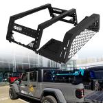 Step Bar Carbon Steel Black Powder Coating Overland Bed Rack for Jeep Wrangler