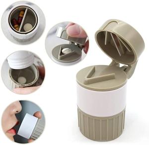 China Easy Open Hospital Pill Dispenser Box Tablet Cutter Crusher Box Grind Individual Medication wholesale