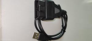 China Black PA66 OBD2 To USB Cable , Durable OBDii USB Diagnostic Cable wholesale