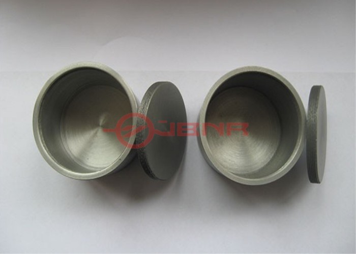Bright Grey Niobium Crucible , Niobium Cup For Melting CNC Process Parts