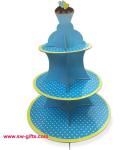 Fashion Colorful Design 3 Tier Paper Cardboard Cupcake Stand,Wholesale Wedding