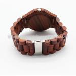 red sandalwood man watches ,wood bracelet watch , watch wood with date