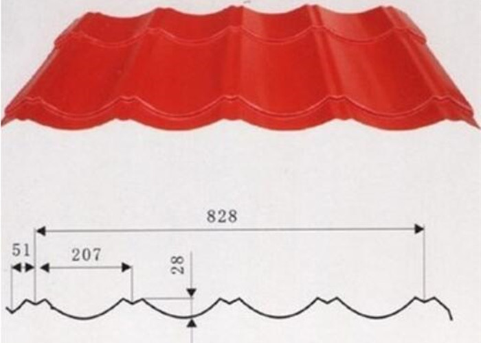 3kw Roof Roll Forming Equipment / Tiles Making Machine With 9 Rows Rollers