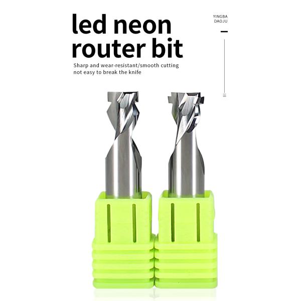 Custom Solid Carbide End Mills 60HRC Neon Strip Cnc Bits For Wood