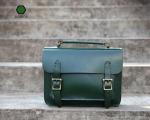 Red Large Handbags Handmade Vintage Leather Briefcase