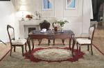 luxury dark color French style wood dining table furniture