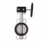 Gearbox Switch Box Double Acting Actuator Soft Seat Wafer Butterfly Valve DN50