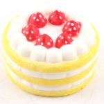 PU Foam Squishy Toys Simulate Strawberry Cake Slow Rising Squishy Toys