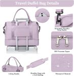 Airplane Friendly Carry On Dufflel Travel Bag With Wet Pocket Waterproof Large
