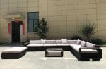 Sectional Outdoor Rattan Sofa Furniture Set Resin Wicker L Shaped Sofa Bed