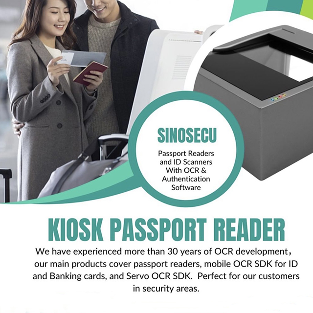 Professional Airport Kiosk Full Page Passport Reader with RFID Reading Capability