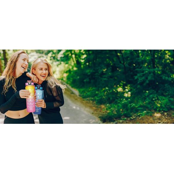 Customized 32oz Large Leakproof BPA Free Drinking Bottle Motivational Time Marker Water Bottle With Straw To For Fitness And Outdoor Enthusiasts