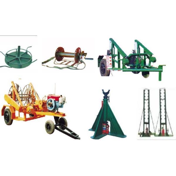 5 Ton Cable Reel Trailer , Cable Drum Carrier for stringing with automatic braking device