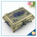 Pierced Earring Jewelry Box Silver Plated Jewelry Box Vintage Jewelry Box