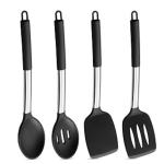 Kitchen cooking utensils 4 sets,for non-stick cookware flipping mixing