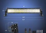 22 Inch Vehicle LED Light Bar , Spot Flood Led Light Bar Quakeproof Feature