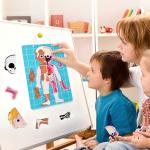 48Pcs Kids Magnetic Puzzles Human Anatomy Puzzle Montessori Body Parts Jigsaw