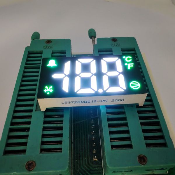 Triple Digit Ultra White/Green 7 Segment LED Display for Water Heater