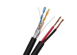 China 8 Figure PE Outdoor Bulk CCTV Cable FTP CAT5E 2 Pairs CU+2C Power 0.75mm2 For IP Camera wholesale