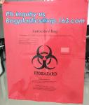 Yellow infectious medical waste disposal plastic bag Biohazard garbage bags,