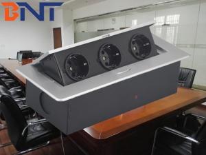 China 110~240V  Rated  Voltage  White Round  Corner  Desk Power Data Socket wholesale