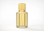 Luxury Zamac Creative Vertical Stripe Style Perfume Bottle Cover 15Mm Gold Metal