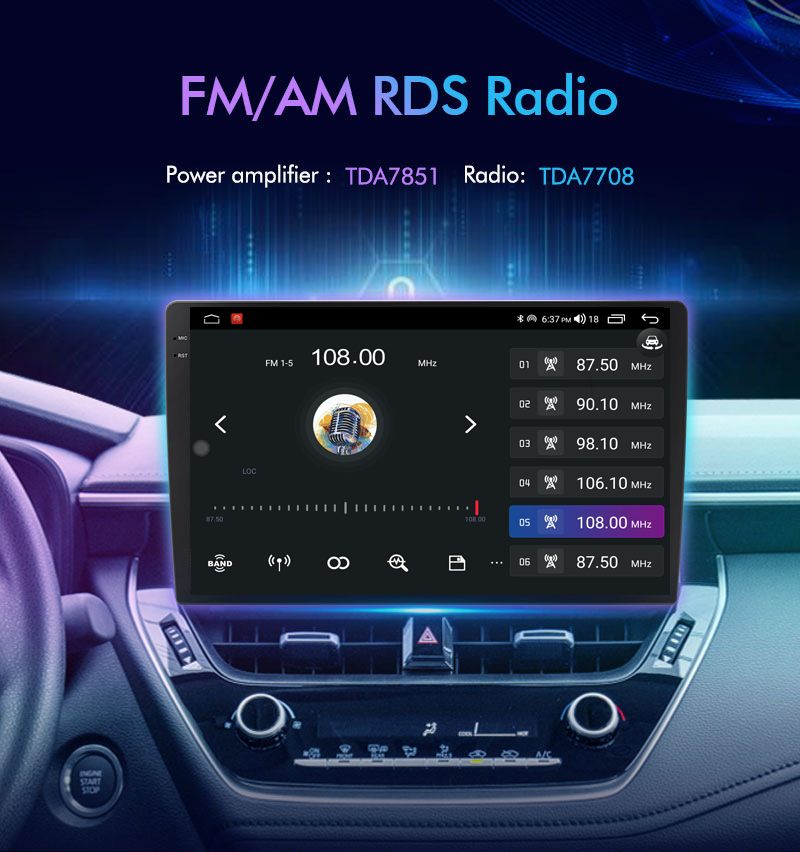 10 inch 4G Car DVD Player 1DIN 8 Core Car Stereo Audio Carplay DSP Android 10 4 64G