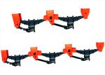 90mm 3 Axle Trailer Suspension Types 9cm Tridem Double Eye Trailer Leaf Springs
