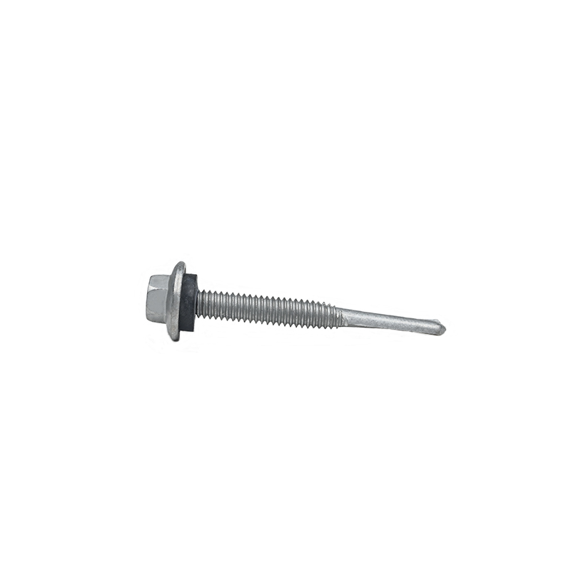 Zinc Alloy Coated Hex Flange Head Self Drilling Screw Tek 7 For Installation 5.5x50