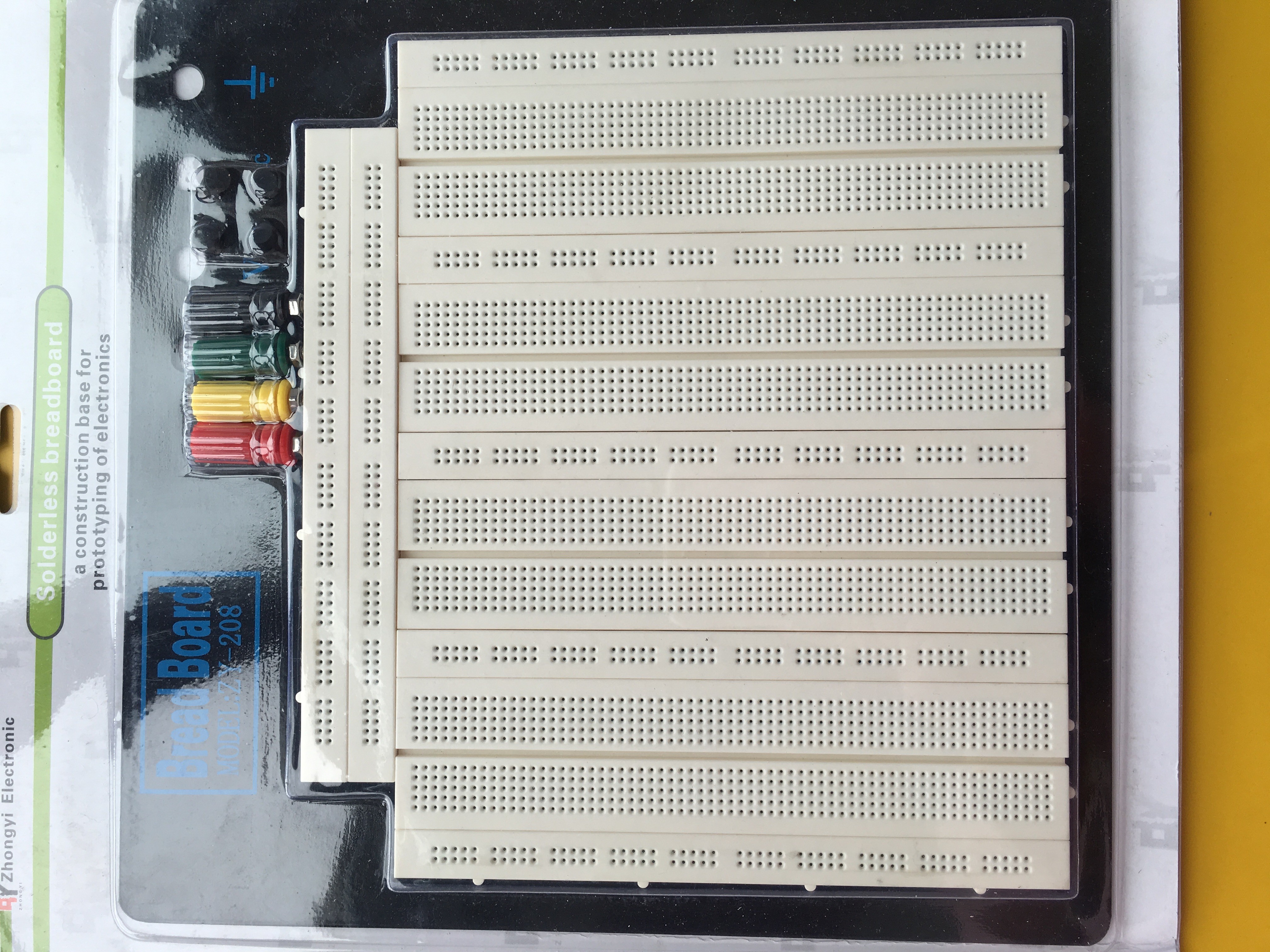 ROHS White Solderless Circuit Board , Electronic Prototype Board Spring Clip
