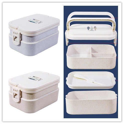 Plastic Lunch Containers With 3 Compartments Dividers Lids