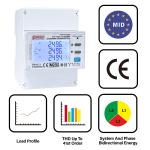 Digital Only MID Approved EM4373 CT 3*230/400V 0.05-5 6 A Three Phase Power
