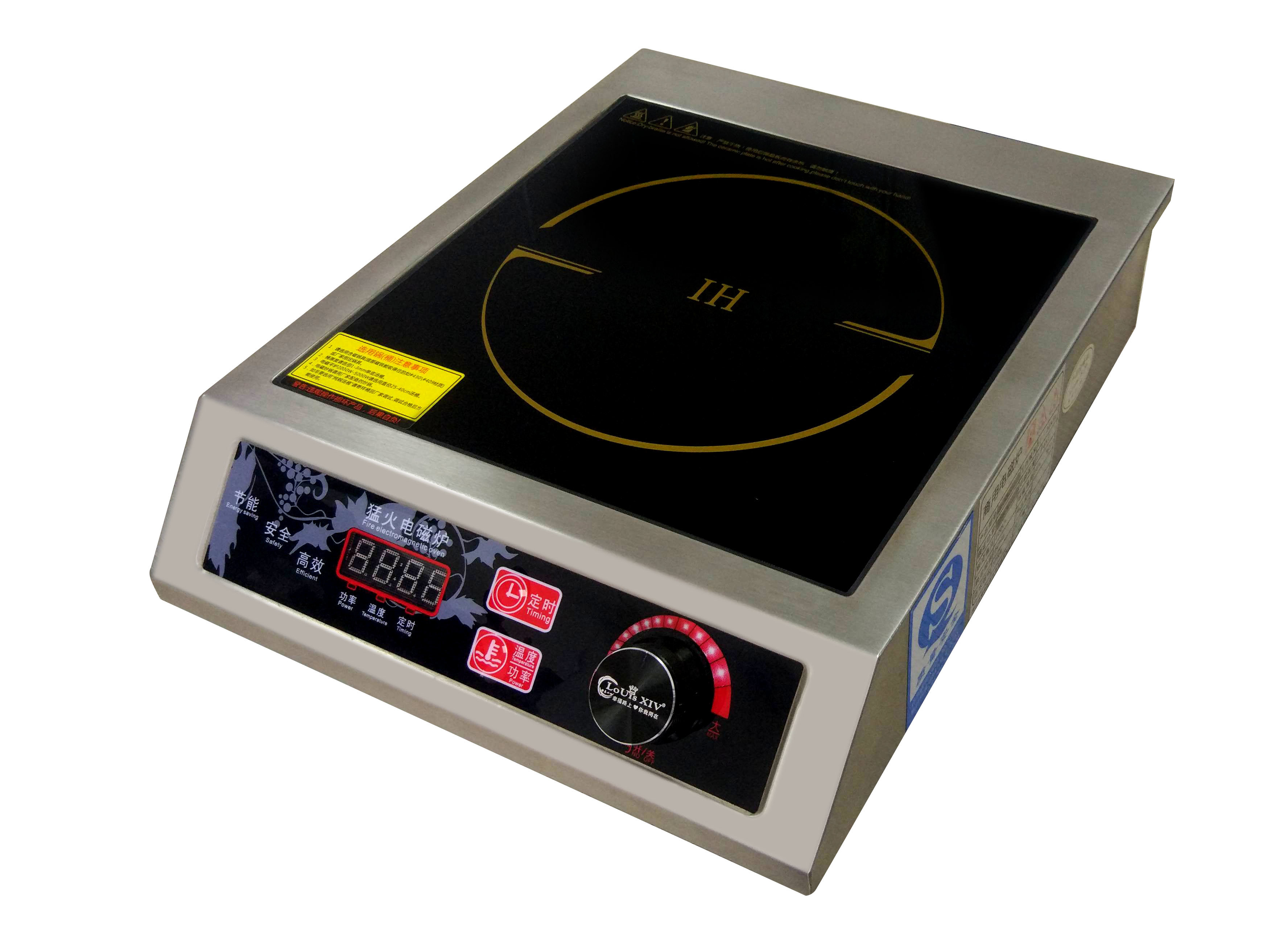 4 Digital Display 3500W SS304 Commercial Induction Cooking Equipment