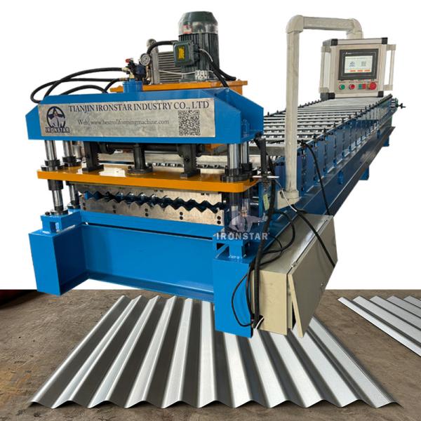 762mm 0.12-0.4mm corrugated roll forming machine in Indonesia Raw material: GI