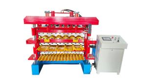 China Three Layer Full Automatic Metal Roof Roll Forming Machine 0.3 - 0.8 mm wholesale