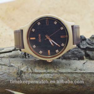 China custom wood watches ladies 2015 , wooden bamboo and leather watches oem wholesale