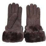 Professional Factory Winter Cheap Sex Girls gloves leather with Fur cuff