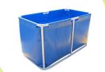 Fish Farming Aquarium Water Storage Tank, Blue Cylinder Above Ground Fish Pond